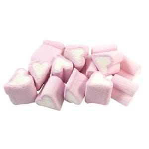 Pink & White Mini Heart Marshmallows 250g